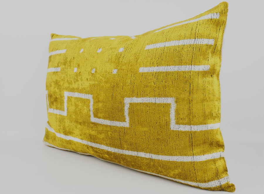 HANDMADE- IKAT SILK/VELVET PILLOWCASE