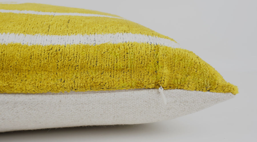 HANDMADE- IKAT SILK/VELVET PILLOWCASE