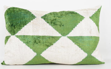 HANDMADE- IKAT SILK/VELVET PILLOWCASE