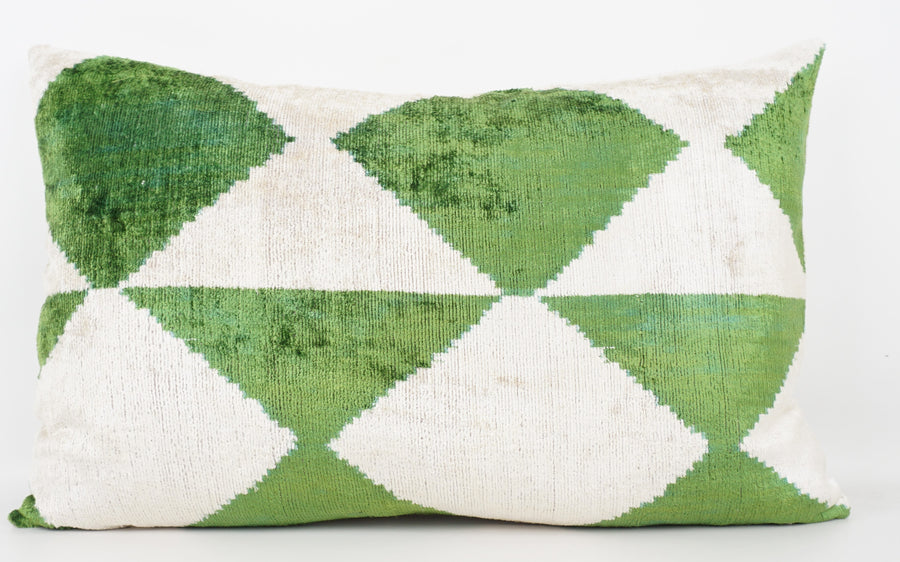 HANDMADE- IKAT SILK/VELVET PILLOWCASE