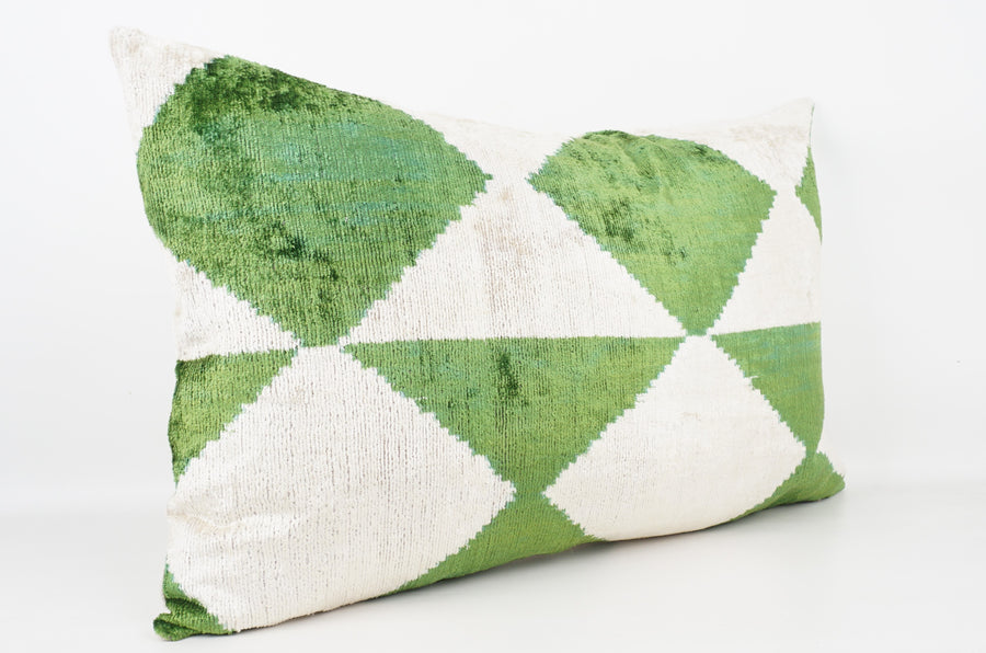 HANDMADE- IKAT SILK/VELVET PILLOWCASE