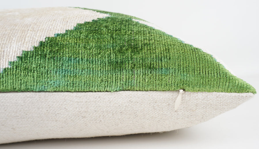 HANDMADE- IKAT SILK/VELVET PILLOWCASE