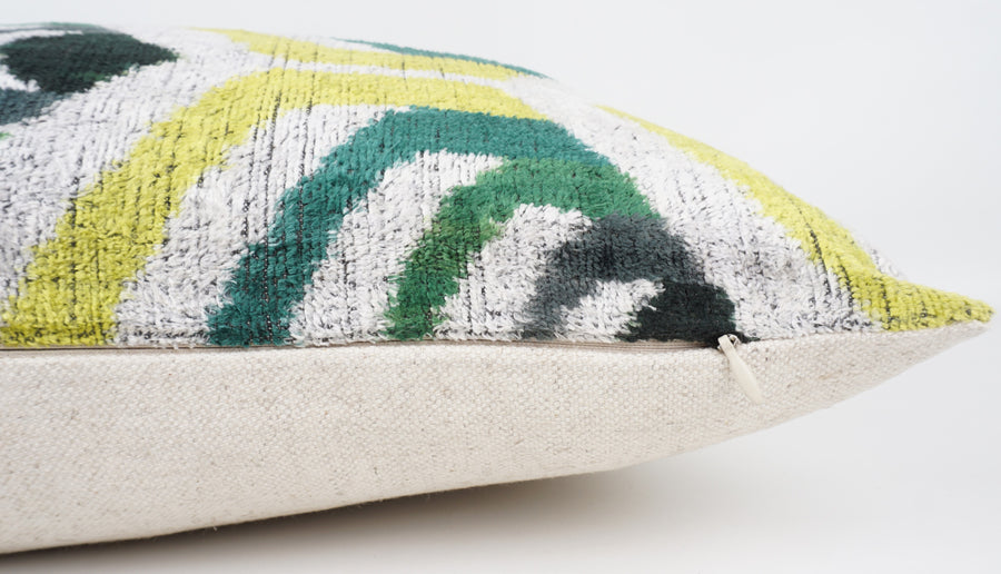 HANDMADE- IKAT SILK/VELVET PILLOWCASE