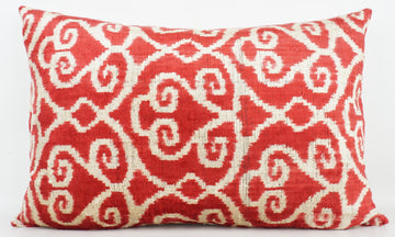 HANDMADE- IKAT SILK/VELVET PILLOWCASE