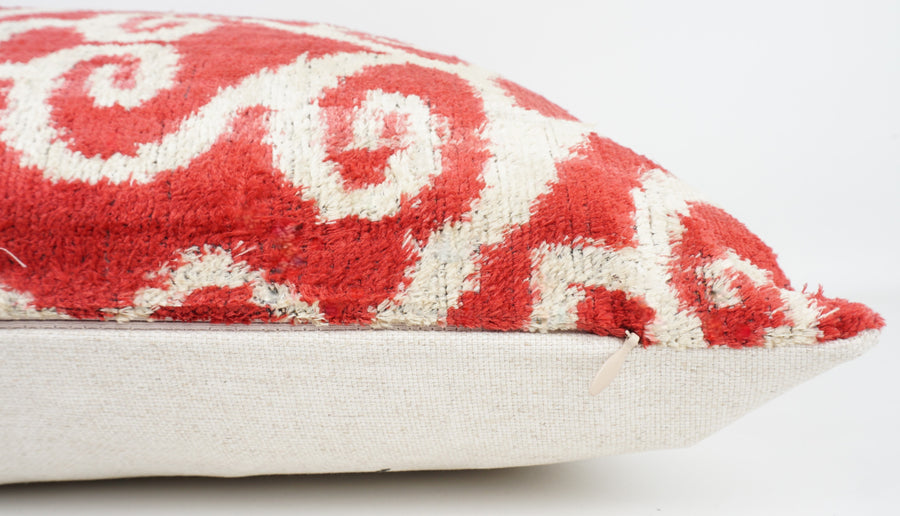 HANDMADE- IKAT SILK/VELVET PILLOWCASE