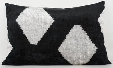 HANDMADE- IKAT SILK/VELVET PILLOWCASE