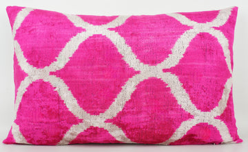 HANDMADE- IKAT SILK/VELVET PILLOWCASE