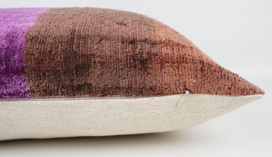 HANDMADE- IKAT SILK/VELVET PILLOWCASE