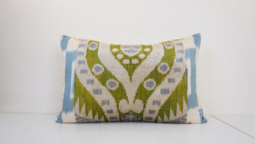 Ikat Velvet  Patchwork Pillow Cover