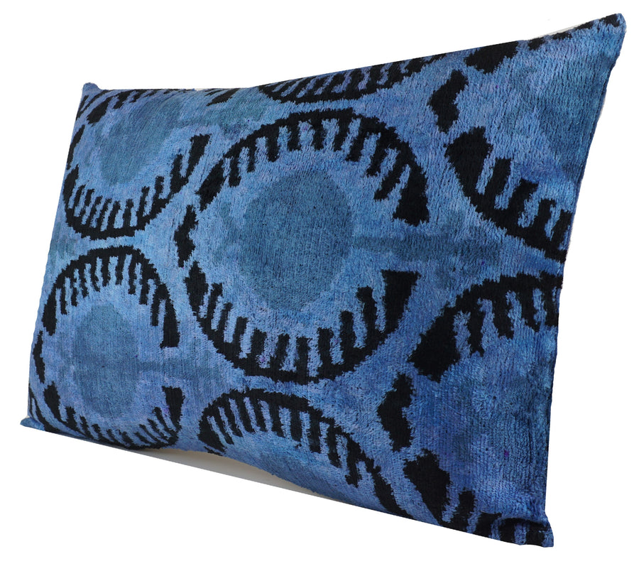 HANDMADE- IKAT SILK/VELVET PILLOWCASE