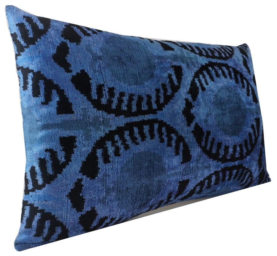 HANDMADE- IKAT SILK/VELVET PILLOWCASE