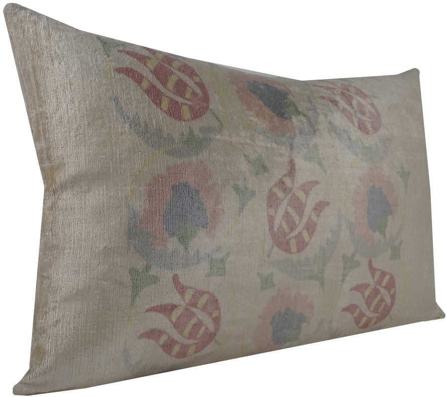 HANDMADE- IKAT SILK/VELVET PILLOWCASE