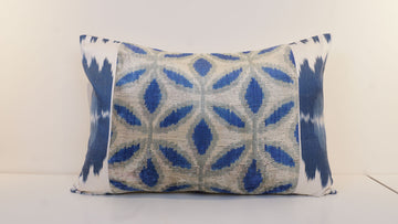 Ikat Velvet  Patchwork Pillow Cover