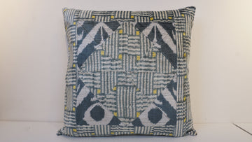 Ikat Velvet  Patchwork Pillow Cover