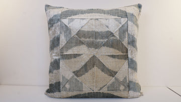Ikat Velvet  Patchwork Pillow Cover