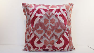 Ikat Velvet  Patchwork Pillow Cover