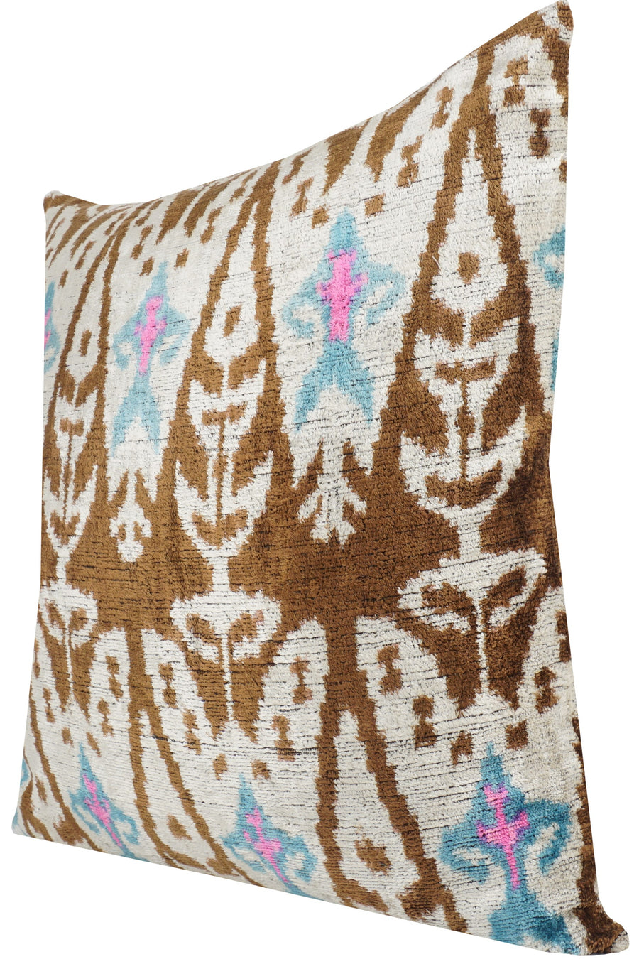 HANDMADE  IKAT SILK/VELVET PILLOWCASE