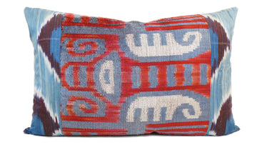 Ikat Velvet  Patchwork Pillow Cover