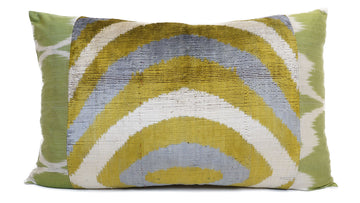 Ikat Velvet  Patchwork Pillow Cover