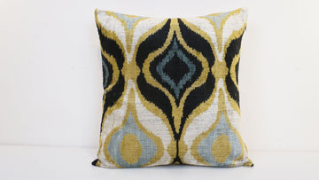 HANDMADE IKAT VELVET PILLOWCASE