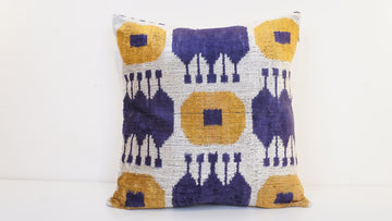 HANDMADE IKAT VELVET PILLOWCASE