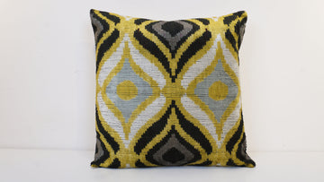 HANDMADE IKAT VELVET PILLOWCASE