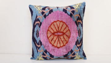 HANDMADE IKAT VELVET PILLOWCASE