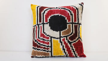 HANDMADE IKAT VELVET PILLOWCASE