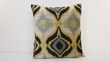 HANDMADE IKAT VELVET PILLOWCASE
