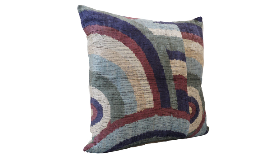 SHIP COVE- IKAT SILK/VELVET PILLOWCASE