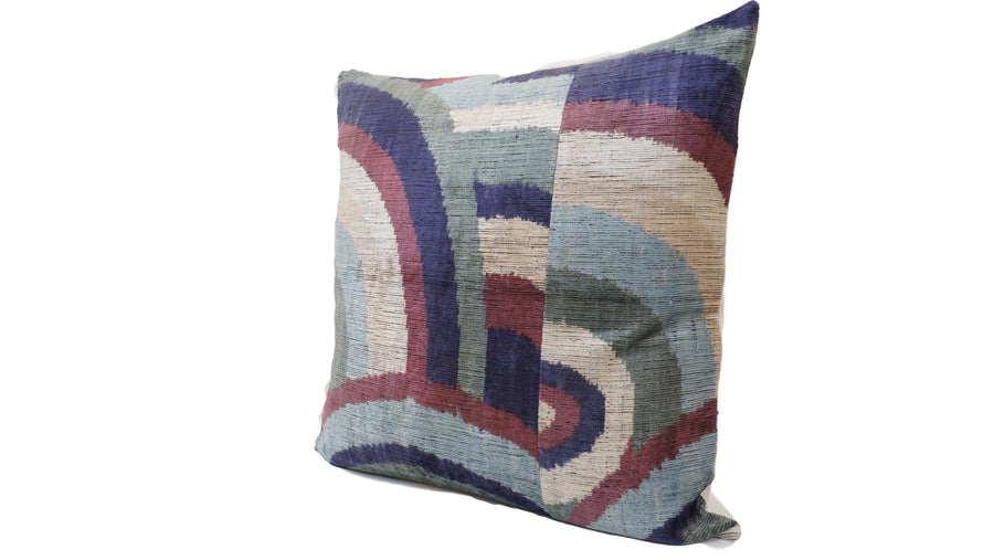 SHIP COVE- IKAT SILK/VELVET PILLOWCASE