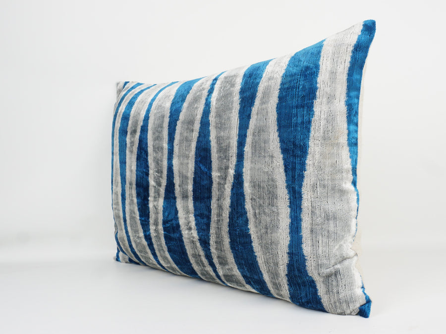 HANDMADE- IKAT SILK/VELVET PILLOWCASE