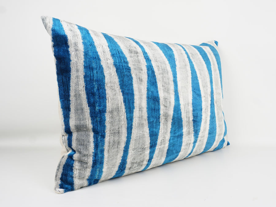 HANDMADE- IKAT SILK/VELVET PILLOWCASE