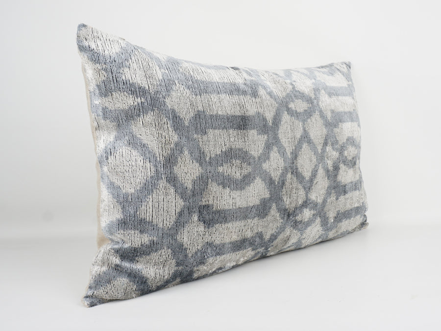 HANDMADE- IKAT SILK/VELVET PILLOWCASE