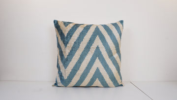Ikat Velvet Pillow Cover, 20'' x 20'' , İkat Velvet Square Pillow,
