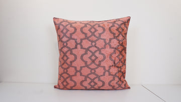 Ikat Velvet Pillow Cover, 20'' x 20'' , İkat Velvet Square Pillow,