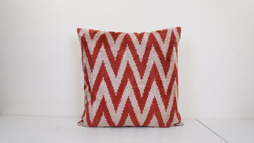 Ikat Velvet Pillow Cover, 20'' x 20'' , İkat Velvet Square Pillow,