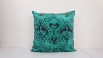 Ikat Velvet Pillow Cover, 20'' x 20'' , İkat Velvet Square Pillow,