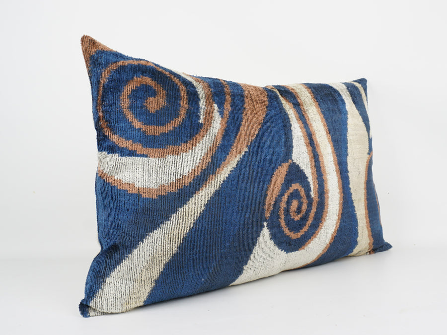 HANDMADE- IKAT SILK/VELVET PILLOWCASE