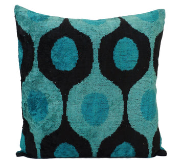 İkat Velvet Pillow Cover, 20'' x 20'' , İkat Velvet Square Pillow,