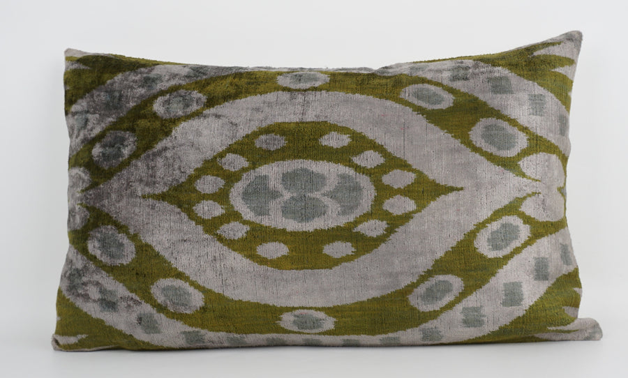 HANDMADE- IKAT SILK/VELVET PILLOWCASE