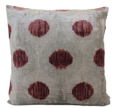 Ikat Velvet Pillow Cover, 20'' x 20'' , İkat Velvet Square Pillow,