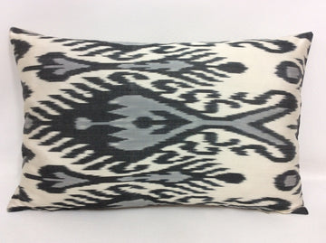 HIT GRAY - IKAT SILK PILLOW