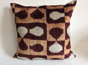 İkat Velvet Pillow Cover, 20'' x 20'' , İkat Velvet Square Pillow,