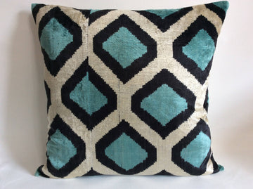 İkat Velvet Pillow Cover, 20'' x 20'' , İkat Velvet Square Pillow,
