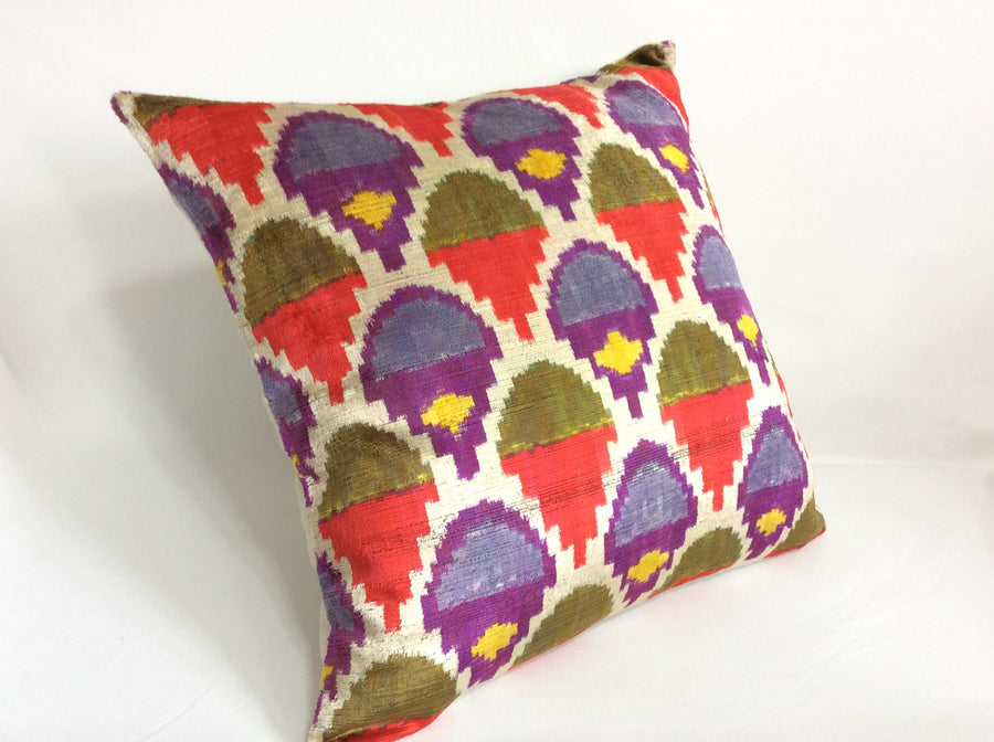 İkat Velvet Pillow Cover, 20'' x 20'' , İkat Velvet Square Pillow,