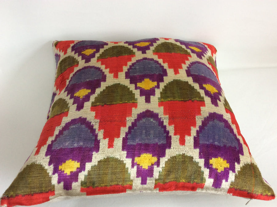 İkat Velvet Pillow Cover, 20'' x 20'' , İkat Velvet Square Pillow,