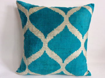 İkat Velvet Pillow Cover, 20'' x 20'' , İkat Velvet Square Pillow,