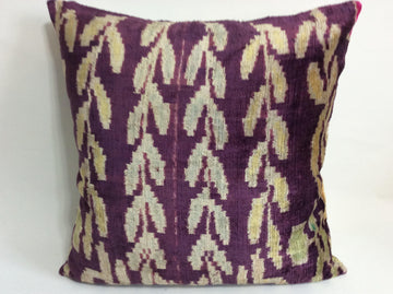 İkat Velvet Pillow Cover, 20'' x 20'' , İkat Velvet Square Pillow,  İkat Velvet Pillow Cover, 20'' x 20'' , İkat Velvet Square Pillow,
