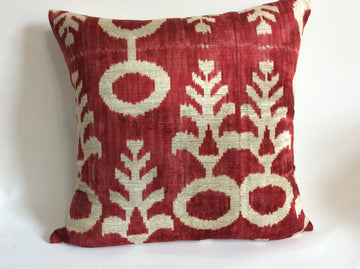 İkat Velvet Pillow Cover, 20'' x 20'' , İkat Velvet Square Pillow,